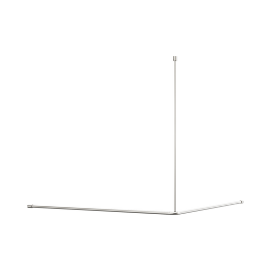 Mecca Care Curtain Rail 1200x1200mm 90 Degree Brushed Nickel