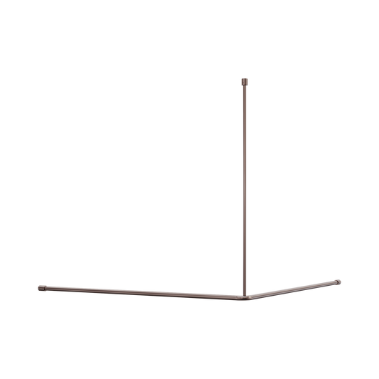 Mecca Care Curtain Rail 1200x1200mm 90 Degree Brushed Bronze