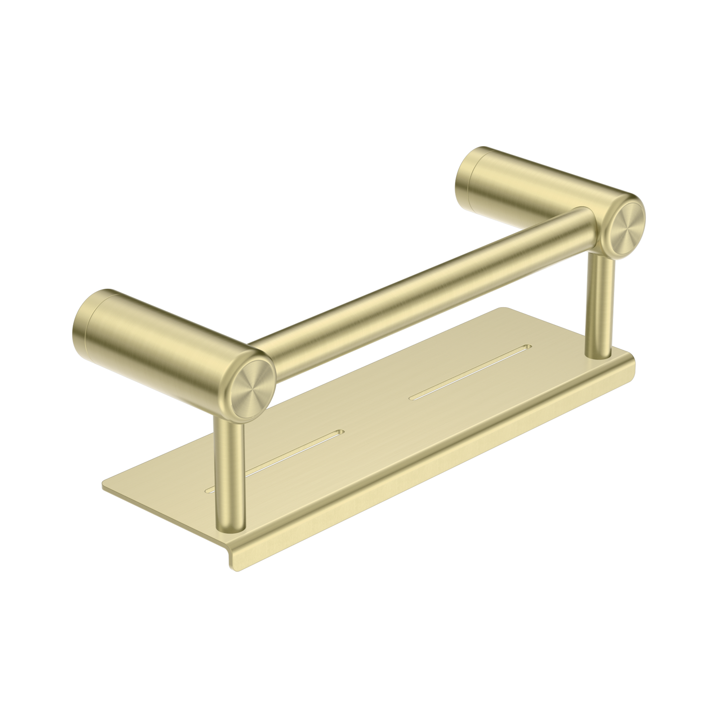 Mecca Care 25mm Grab Rail With Shelf 300mm Brushed Gold