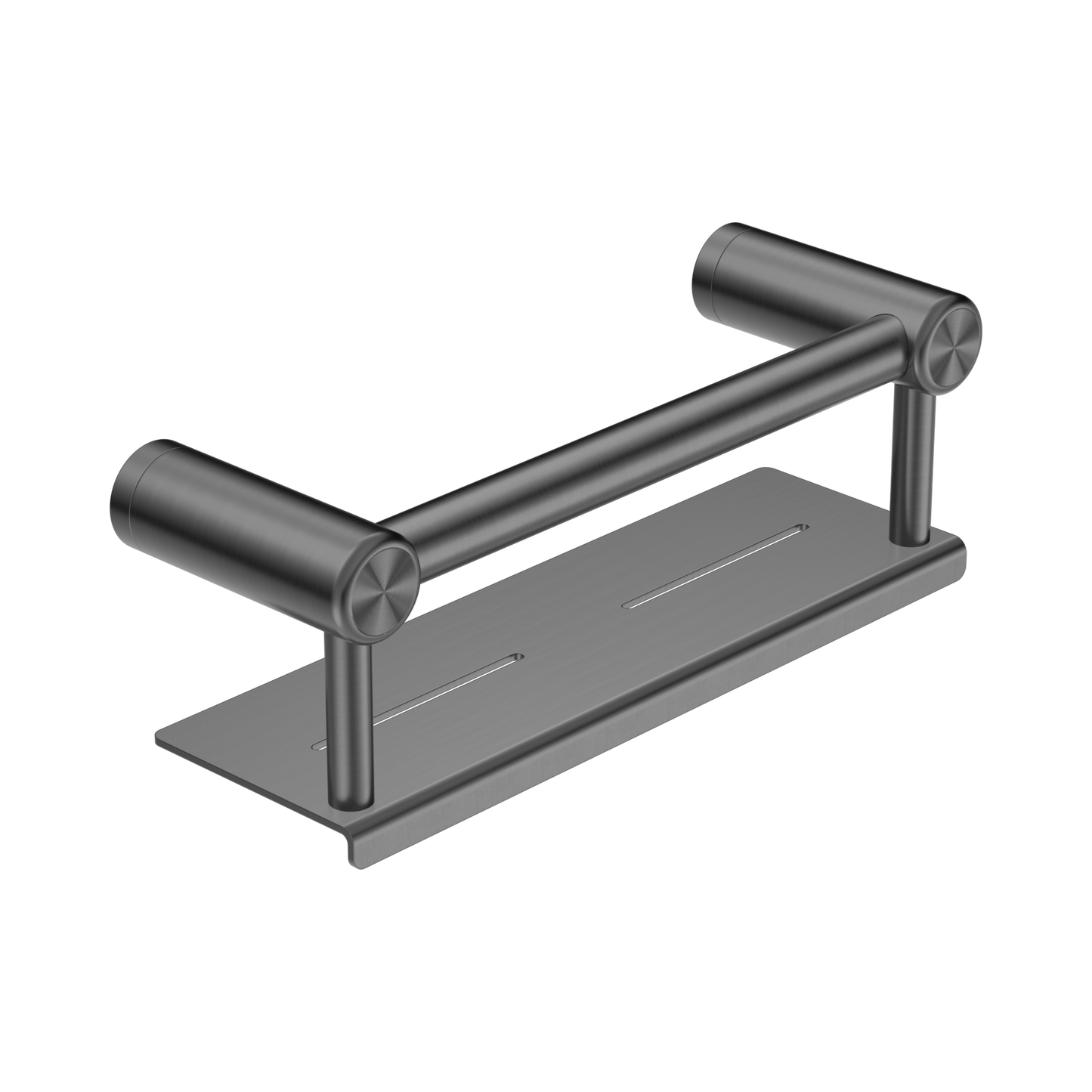 Mecca Care 25mm Grab Rail With Shelf 300mm Gun Metal