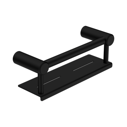 Mecca Care 25mm Grab Rail With Shelf 300mm Matte Black