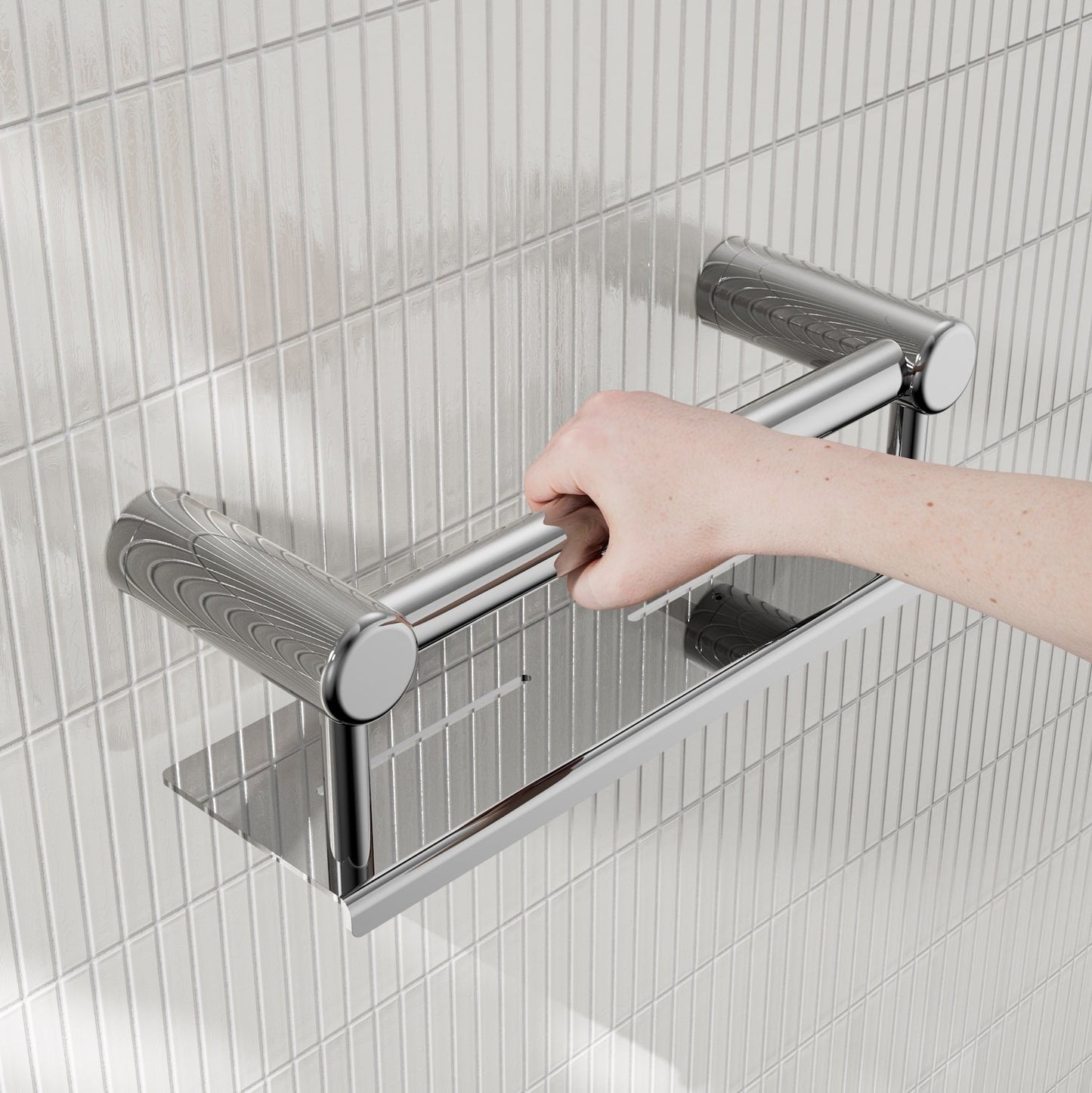 Nero Mecca Care 25mm Grab Rail With Shelf 300mm