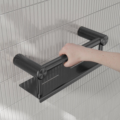 Nero Mecca Care 25mm Grab Rail With Shelf 300mm Gun Metal