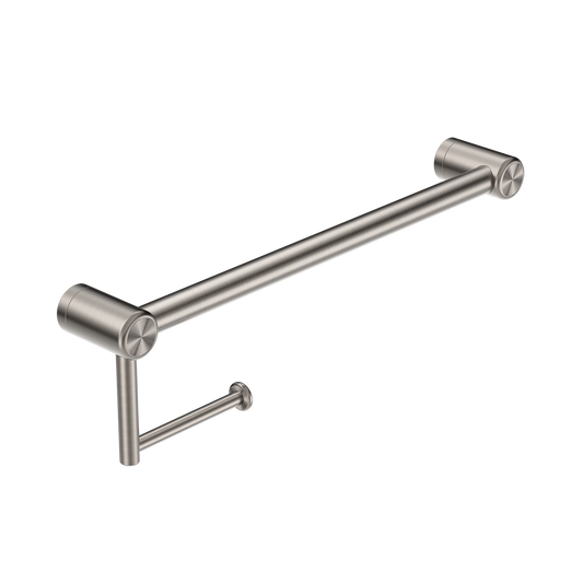 Nero Mecca Care 25mm Toilet Roll Rail 450mm Brushed Nickel