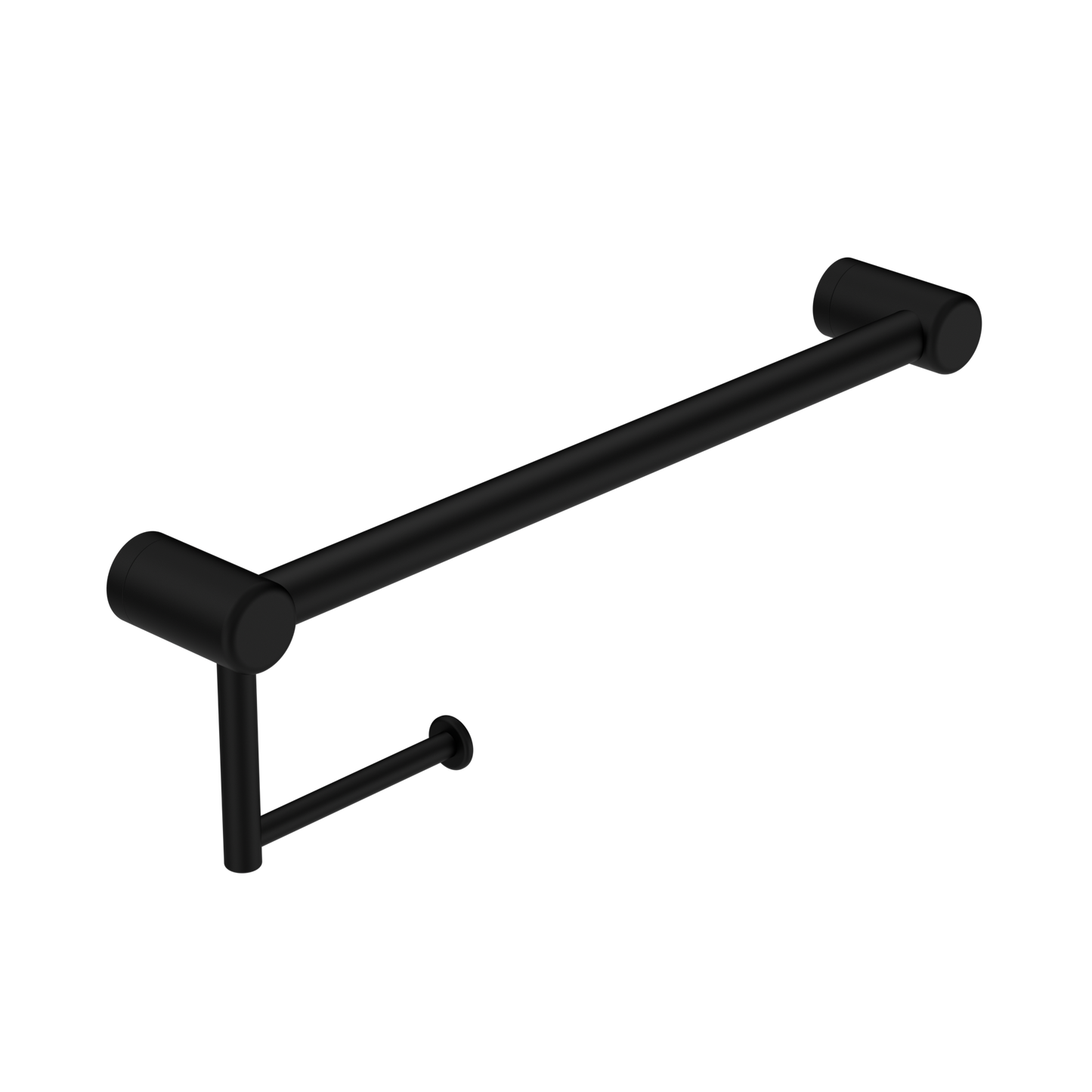 Nero Mecca Care 25mm Toilet Roll Rail 450mm Matte Black