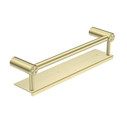 Nero Mecca Care 25mm Grab Rail With Shelf 450mm Brushed