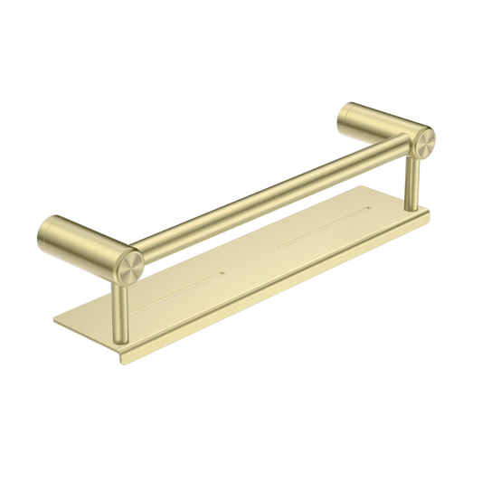 Nero Mecca Care 25mm Grab Rail With Shelf 450mm Brushed