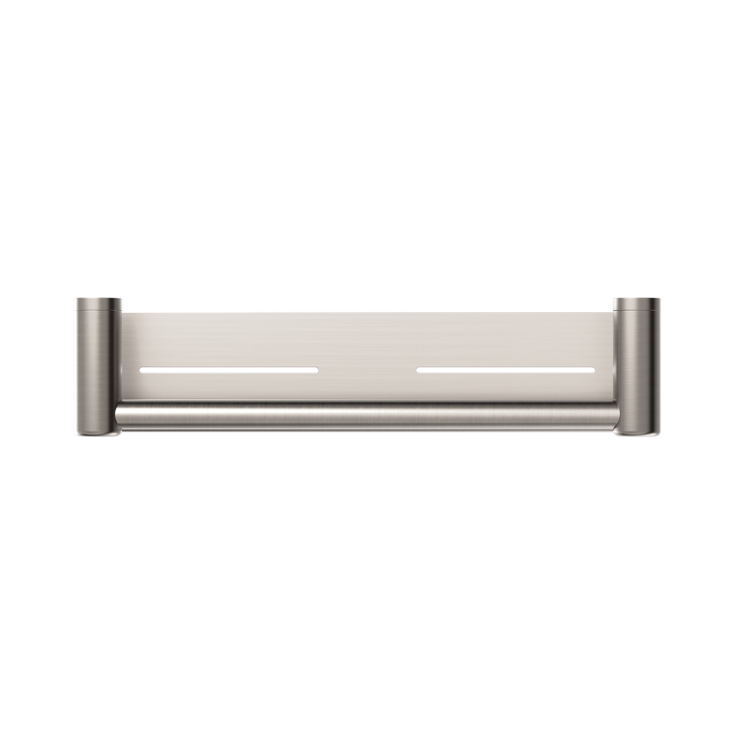 Mecca Care 25mm Grab Rail With Shelf 450mm Brushed Nickel