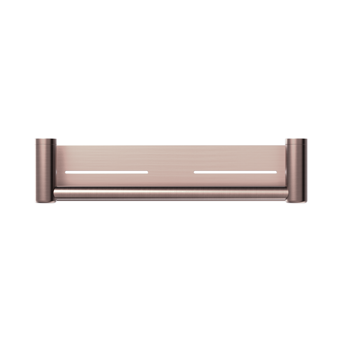Mecca Care 25mm Grab Rail With Shelf 450mm Brushed Bronze