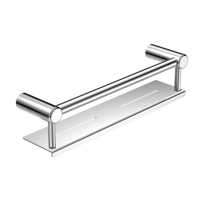 Nero Mecca Care 25mm Grab Rail With Shelf 450mm Chrome