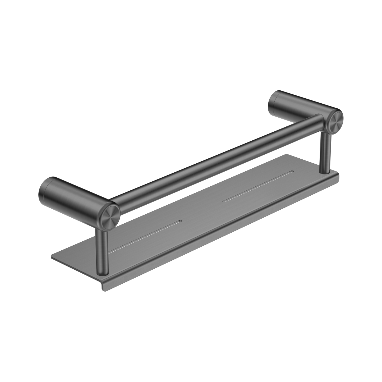 Mecca Care 25mm Grab Rail With Shelf 450mm Gun Metal