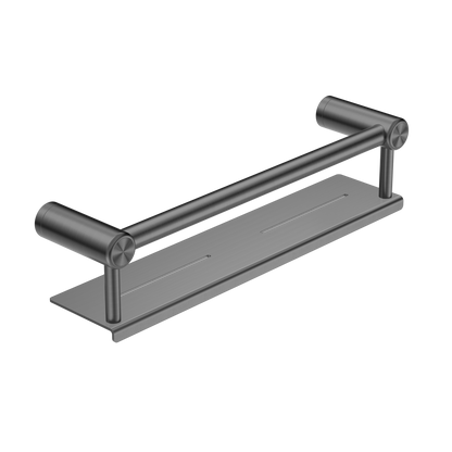 Nero Mecca Care 25mm Grab Rail With Shelf 450mm Gun Metal
