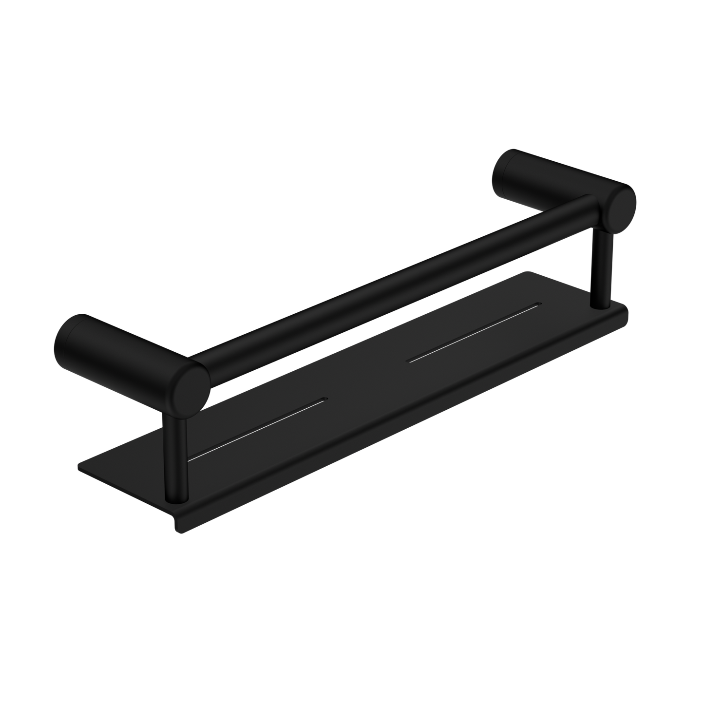 Nero Mecca Care 25mm Grab Rail With Shelf 450mm Matte Black
