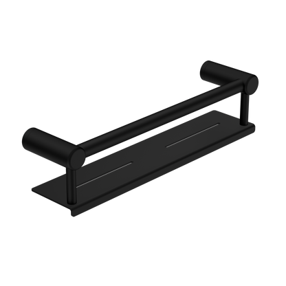 Nero Mecca Care 25mm Grab Rail With Shelf 450mm Matte Black