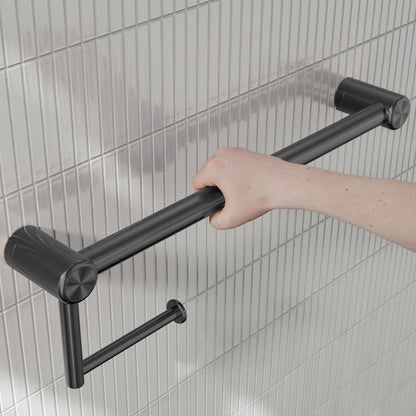 Nero Mecca Care 25mm Toilet Roll Rail 450mm Gun Metal