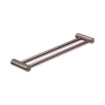Mecca Care 25mm Double Towel Grab Rail 600mm Brushed Bronze