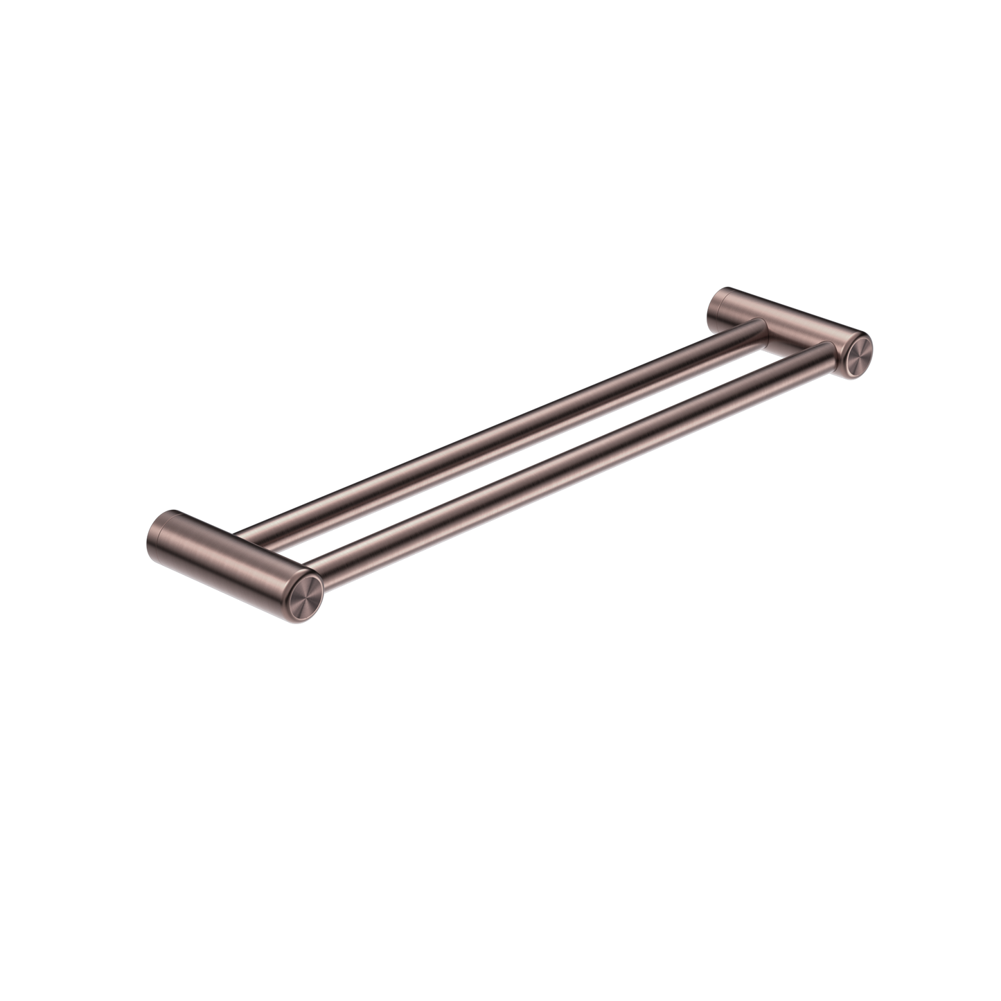 Nero Mecca Care 25mm Double Towel Grab Rail 600mm Brushed Bronze