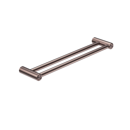 Nero Mecca Care 25mm Double Towel Grab Rail 600mm Brushed Bronze