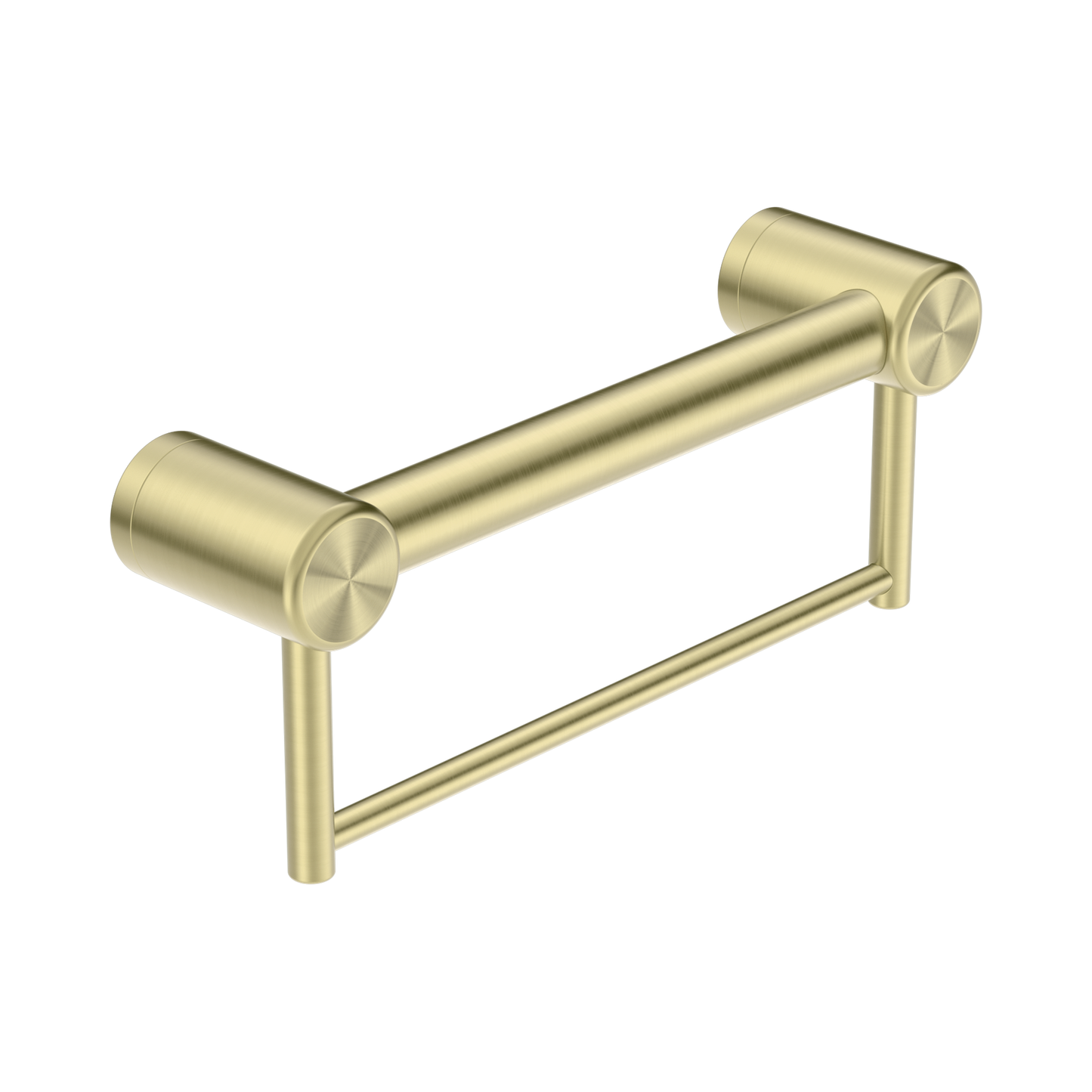 Mecca Care 32mm Grab Rail With Towel Holder 300mm Brushed Gold