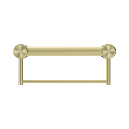 Mecca Care 32mm Grab Rail With Towel Holder 300mm Brushed Gold
