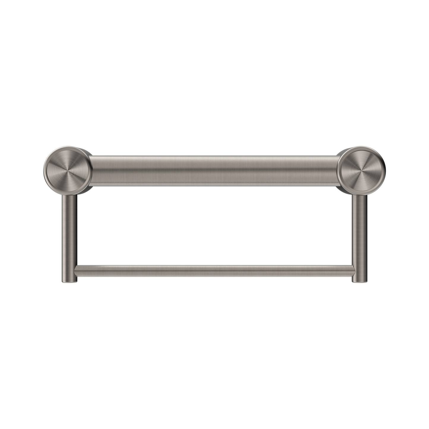 Mecca Care 32mm Grab Rail With Towel Holder 300mm Brushed Nickel