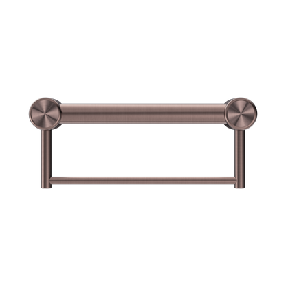 Mecca Care 32mm Grab Rail With Towel Holder 300mm Brushed Bronze