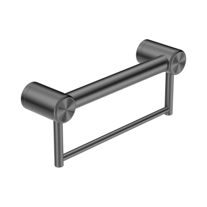 Mecca Care 32mm Grab Rail With Towel Holder 300mm Gun Metal