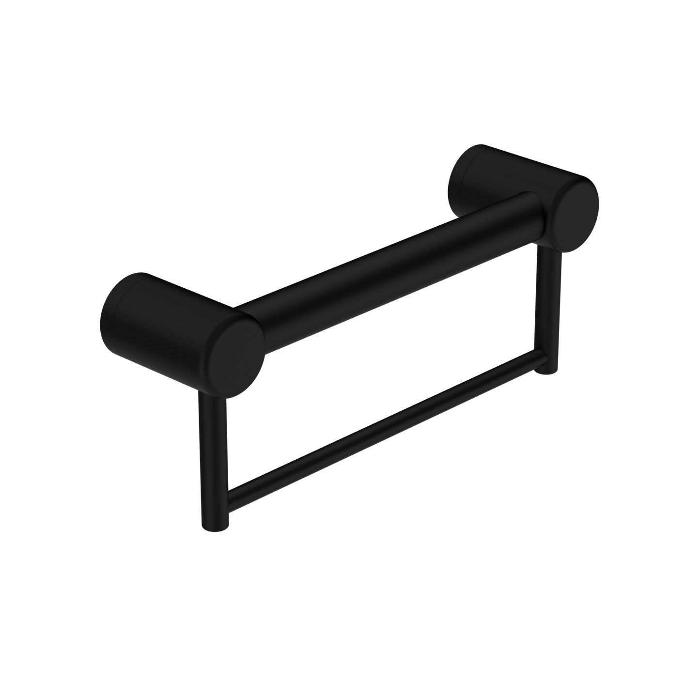Nero Mecca Care 32mm Grab Rail With Towel Holder 300mm Matte Black