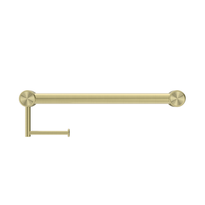 Nero Mecca Care 32mm Grab Rail With Toilet Roll Holder 450mm Brushed