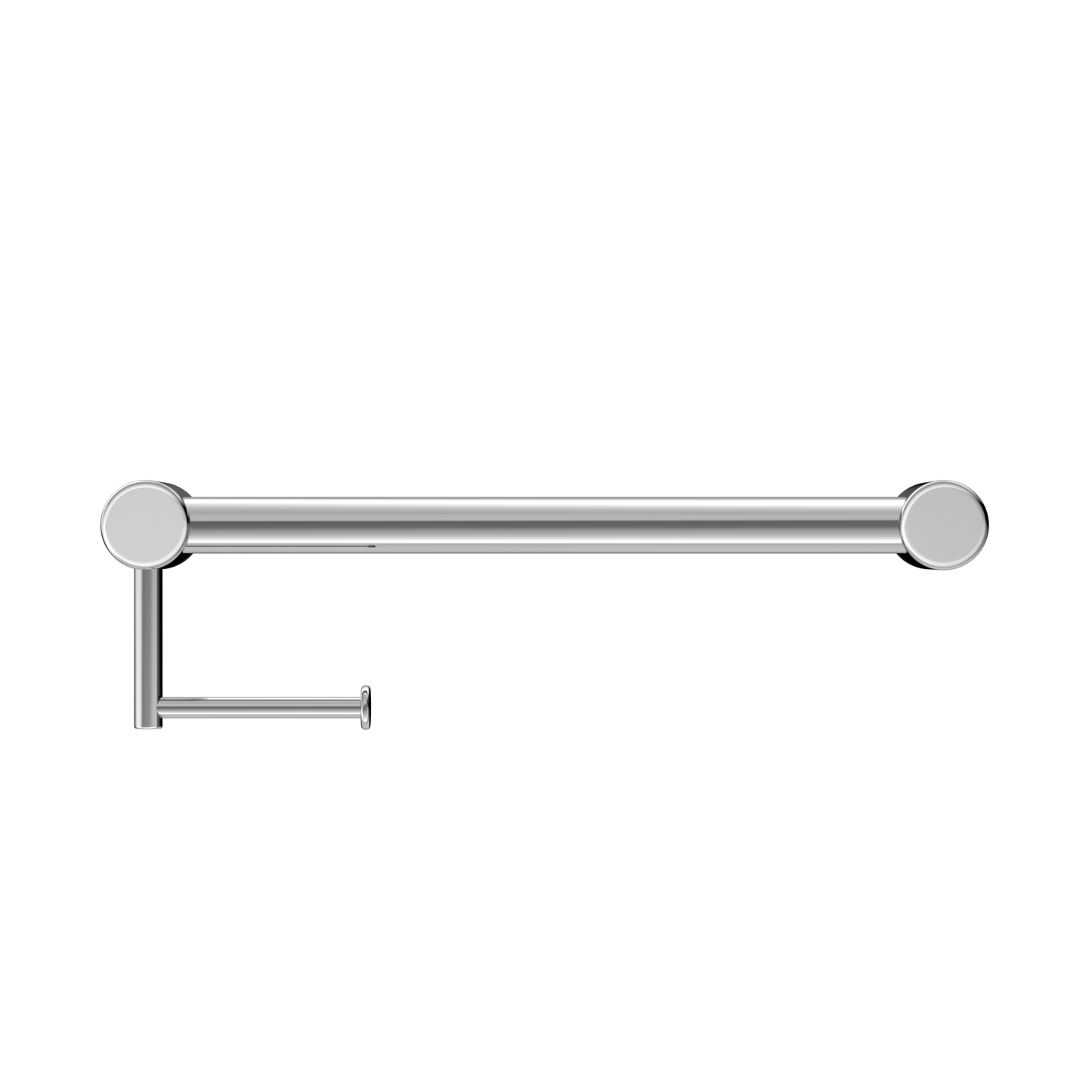 Nero Mecca Care 32mm Grab Rail With Toilet Roll Holder 450mm Chrome