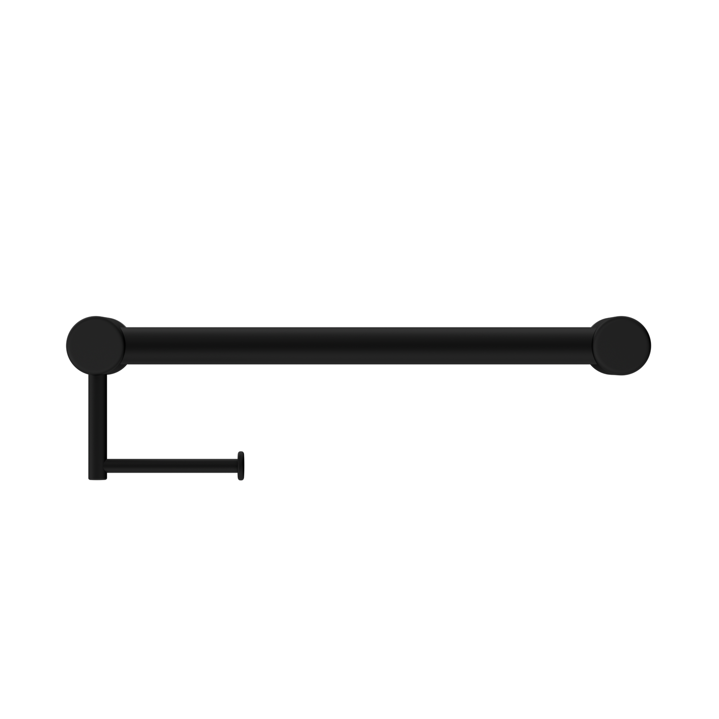 Nero Mecca Care 32mm Grab Rail With Toilet Roll Holder 450mm