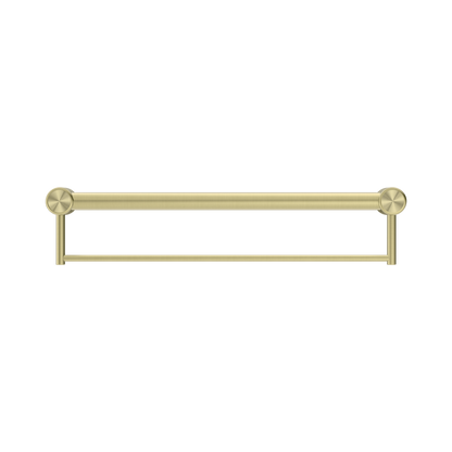 Mecca Care 32mm Grab Rail With Towel Holder 600mm Brushed Gold