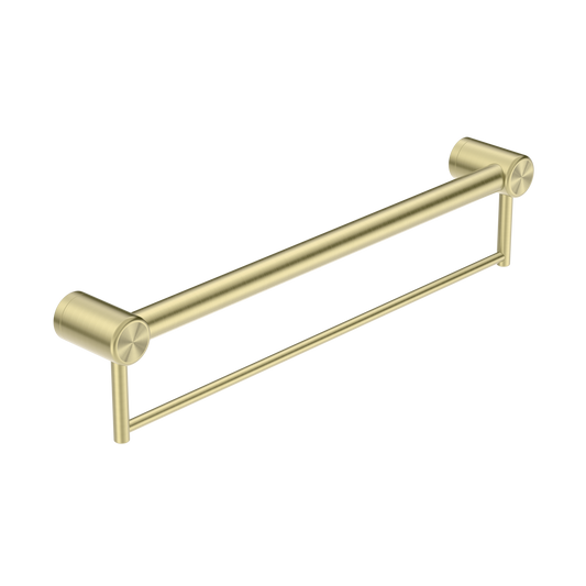 Nero Mecca Care 32mm Grab Rail With Towel Holder 600mm Brushed