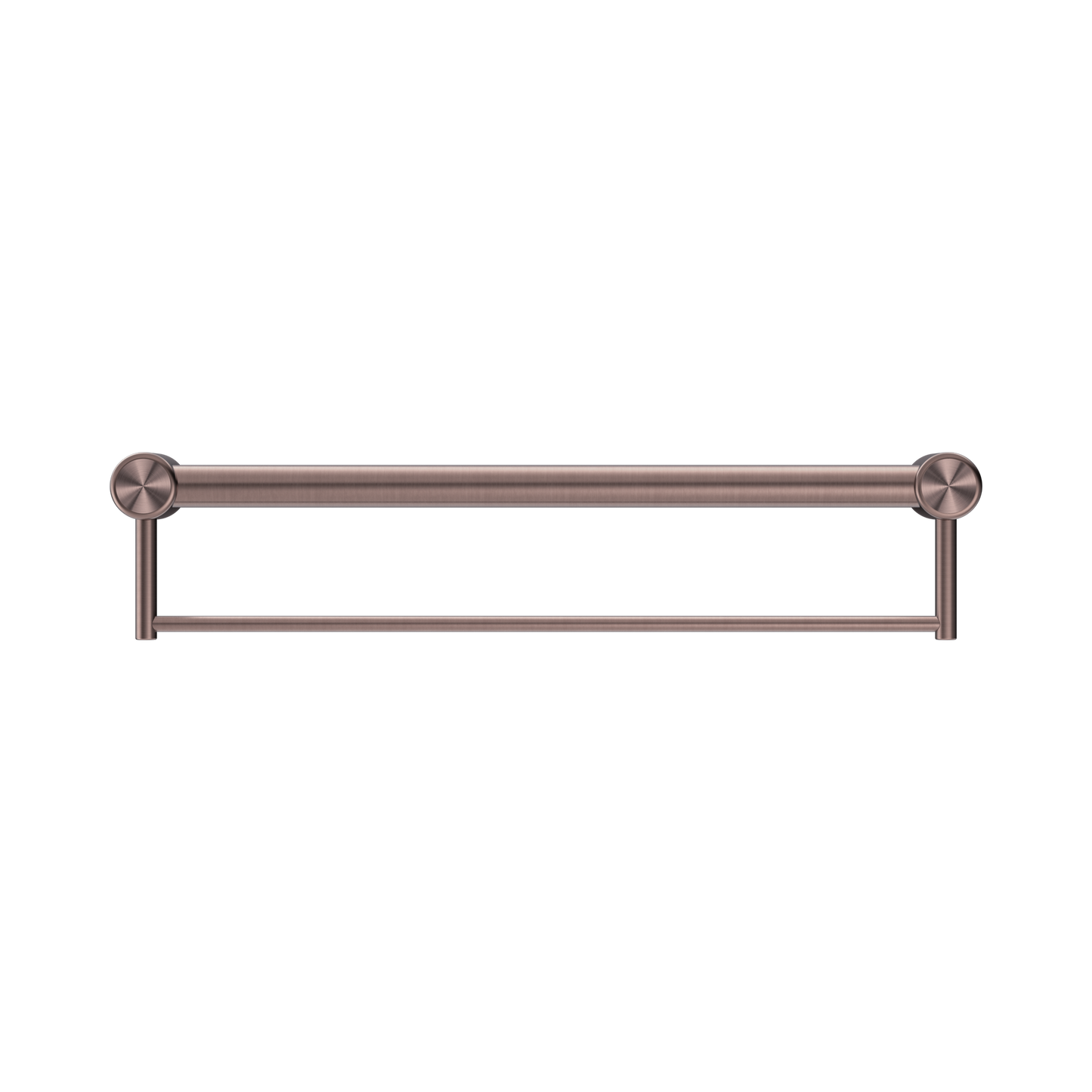 Mecca Care 32mm Grab Rail With Towel Holder 600mm Brushed Bronze