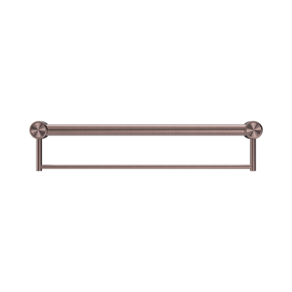 Mecca Care 32mm Grab Rail With Towel Holder 600mm Brushed Bronze