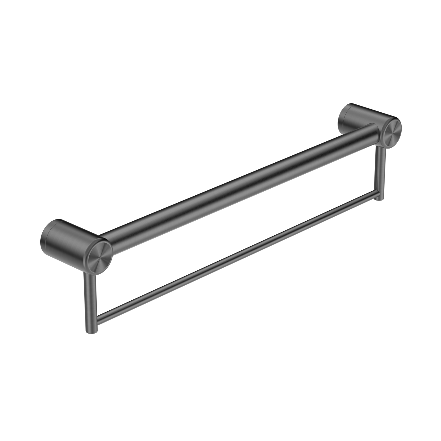 Nero Mecca Care 32mm Grab Rail With Towel Holder 600mm Gun Metal