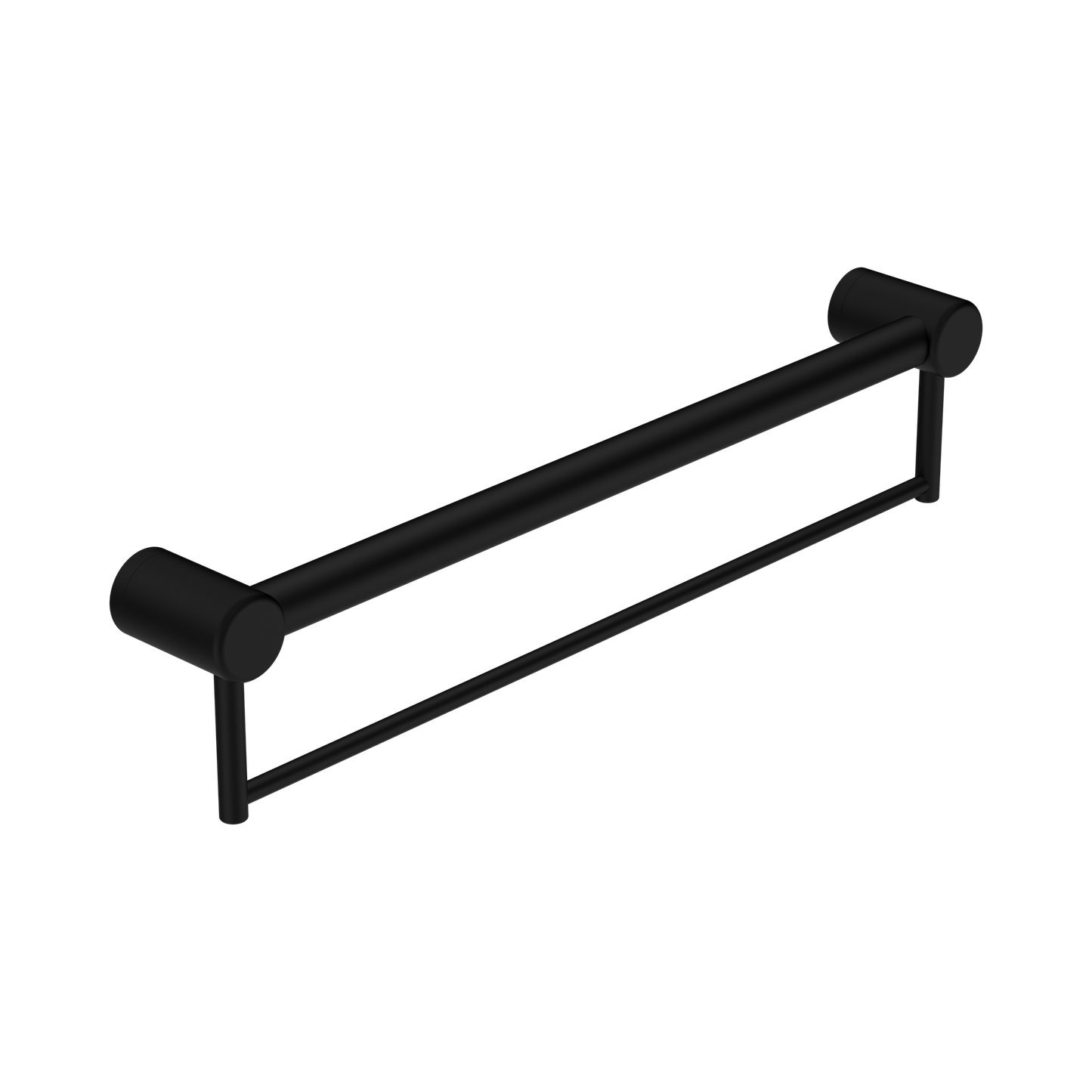 Mecca Care 32mm Grab Rail With Towel Holder 600mm Matte Black