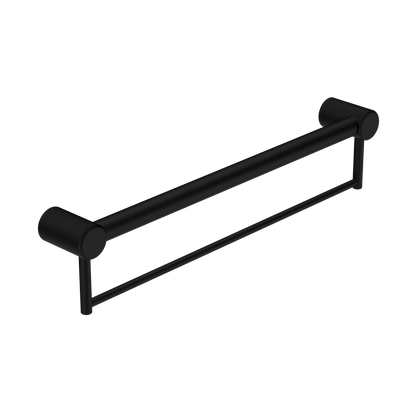 Nero Mecca Care 32mm Grab Rail With Towel Holder 600mm