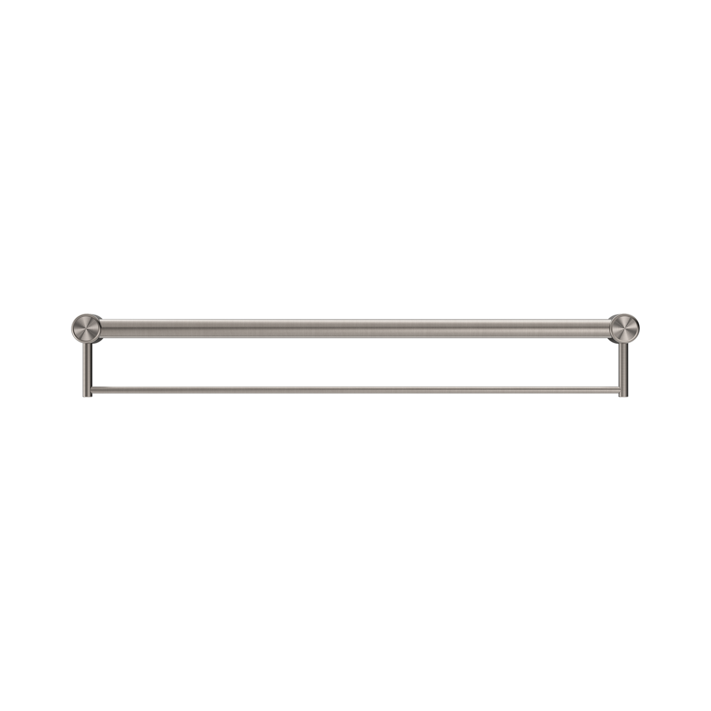 Mecca Care 32mm Grab Rail With Towel Holder 900mm Brushed Nickel