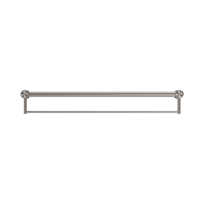 Mecca Care 32mm Grab Rail With Towel Holder 900mm Brushed Nickel