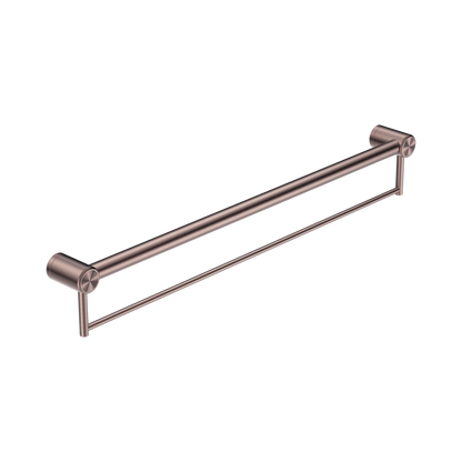 Mecca Care 32mm Grab Rail With Towel Holder 900mm Brushed Bronze