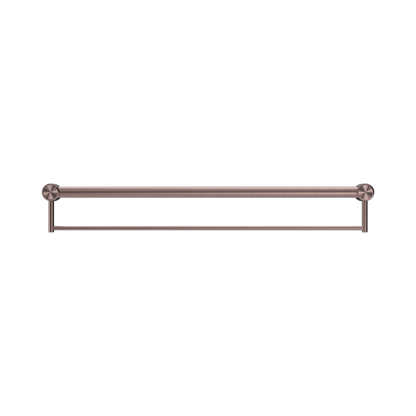 Mecca Care 32mm Grab Rail With Towel Holder 900mm Brushed Bronze