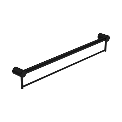 Mecca Care 32mm Grab Rail With Towel Holder 900mm Matte Black