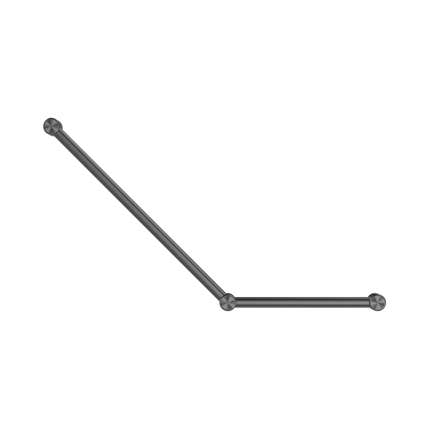 Mecca Care 32mm Ambulant Toilet Grab Rail 45 Degree 750X450mm Gun Metal