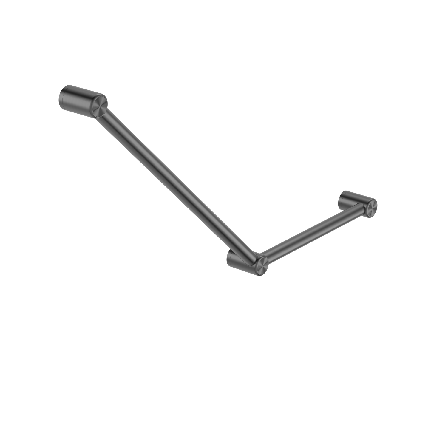 Nero Mecca Care 32mm Ambulant Toilet Grab Rail 45 Degree 750X450mm Gun Metal