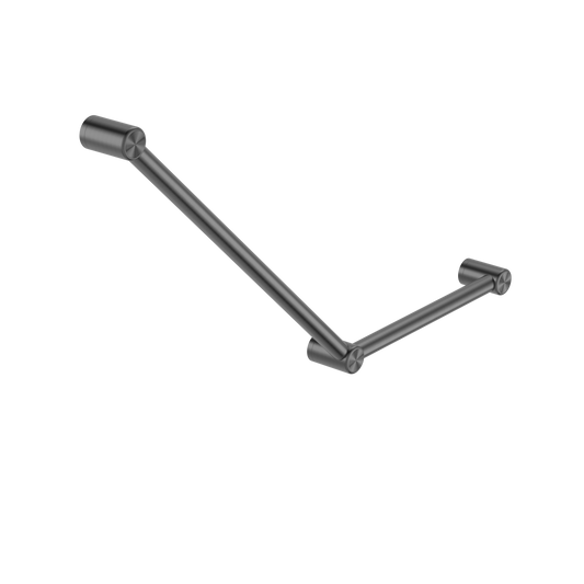 Nero Mecca Care 32mm Ambulant Toilet Grab Rail 45 Degree 750X450mm Gun Metal