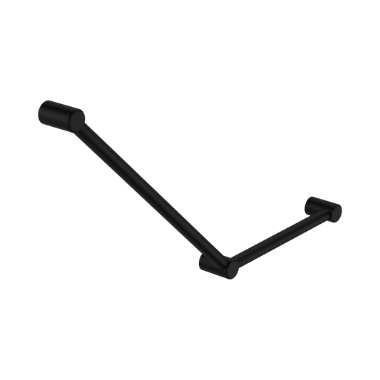 Mecca Care 32mm Ambulant Toilet Grab Rail 45 Degree 750X450mm Matte Black