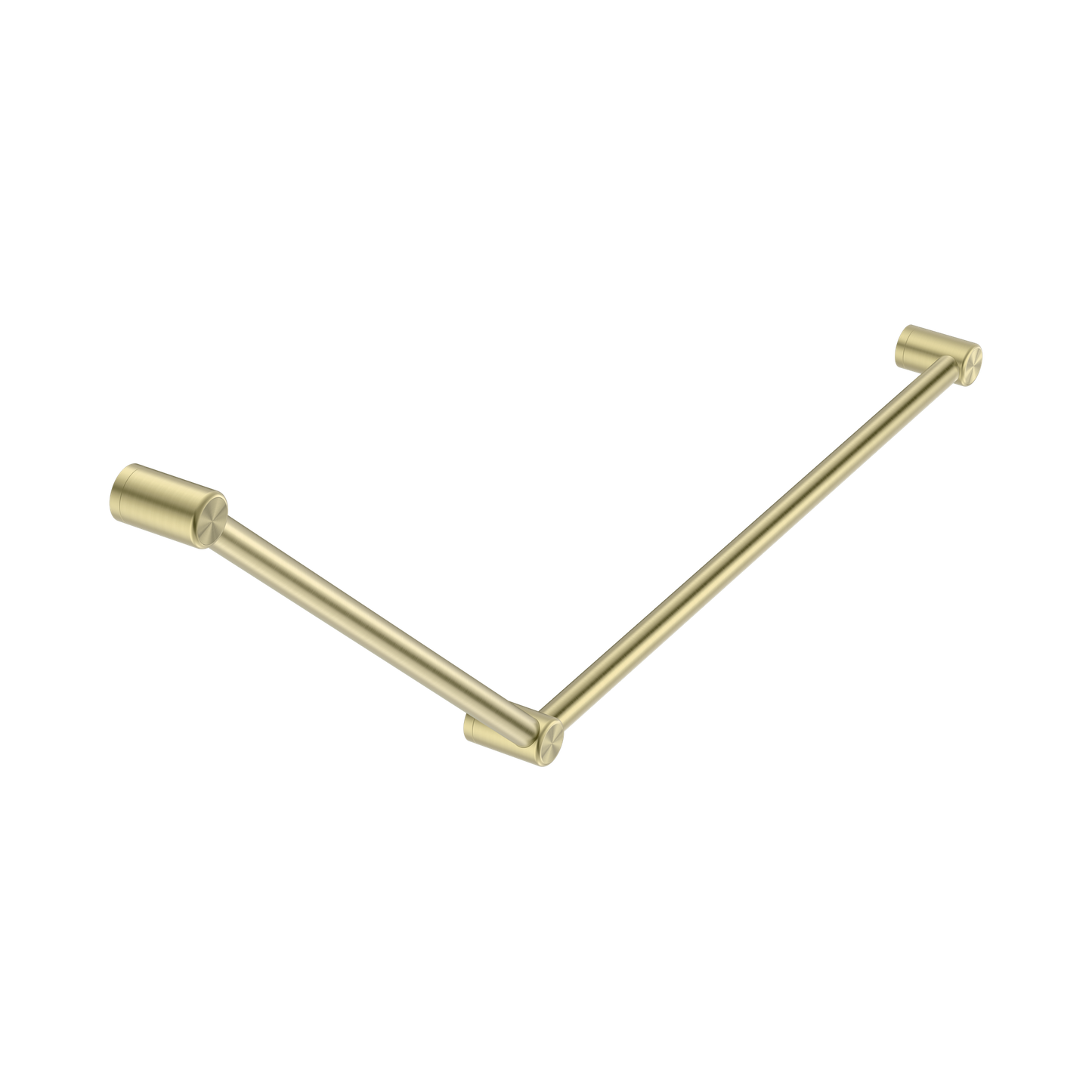 Mecca Care 32mm DDA Accessible Toilet Grab Rail Set 45 Degree 750X900mm Brushed Gold