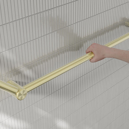 Nero Mecca Care 32mm DDA Grab Rail Set 45 Degree 750X900mm Brushed
