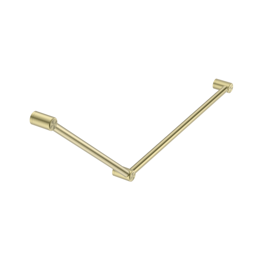 Nero Mecca Care 32mm DDA Grab Rail Set 45 Degree 750X900mm Brushed